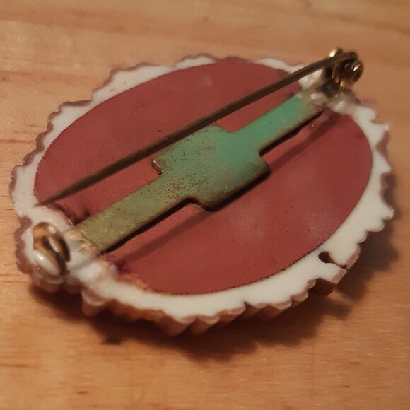 Rare 1940s Brooch-Celluloid Scottish Deer Family - Picture 4 of 8